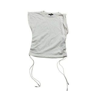 7 For All Mankind Women’s XS‎ White Scrunch Top